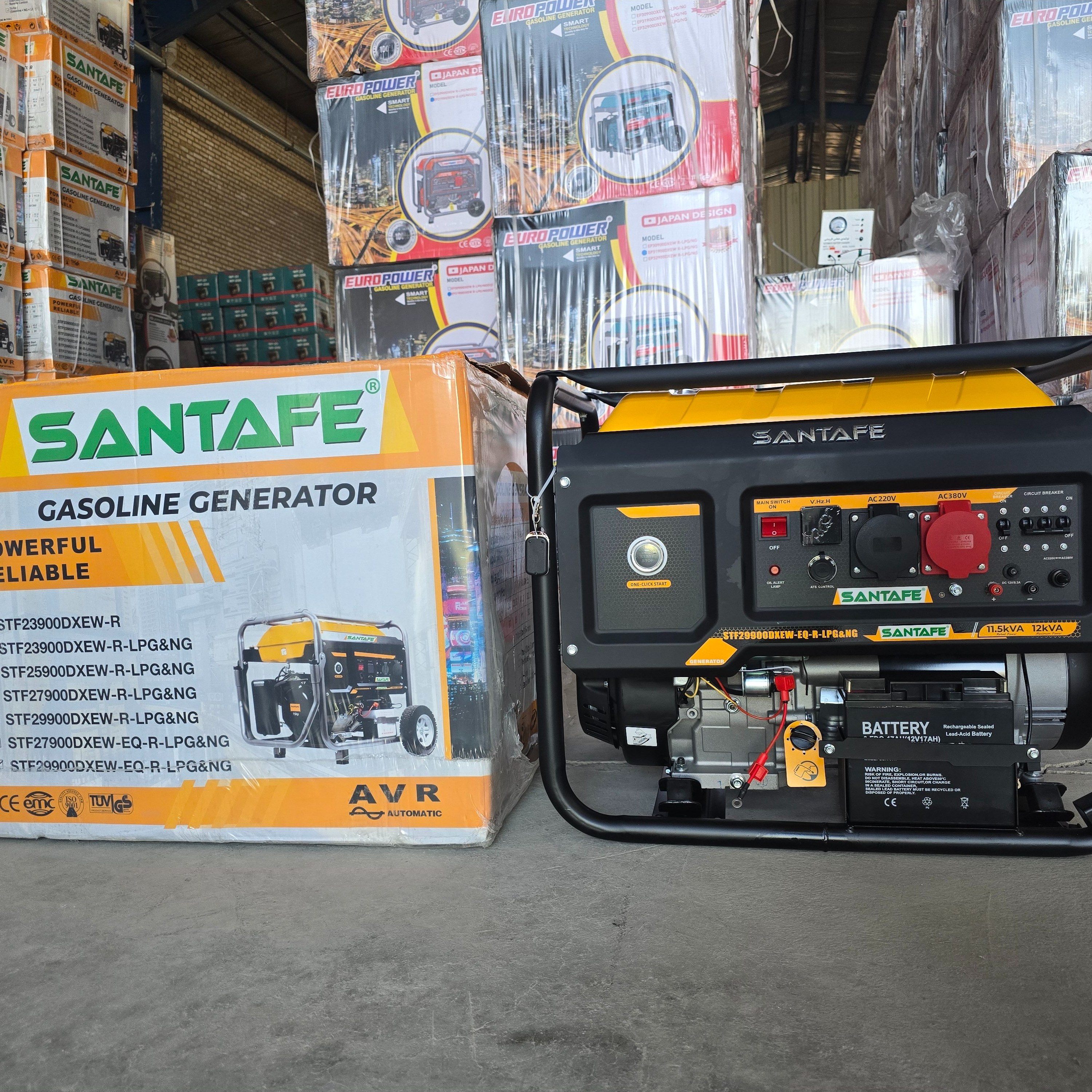 موتور برق صنعتی 12 کاوا تکفاز سانتافه مدلSTF-29900-LPG.NG