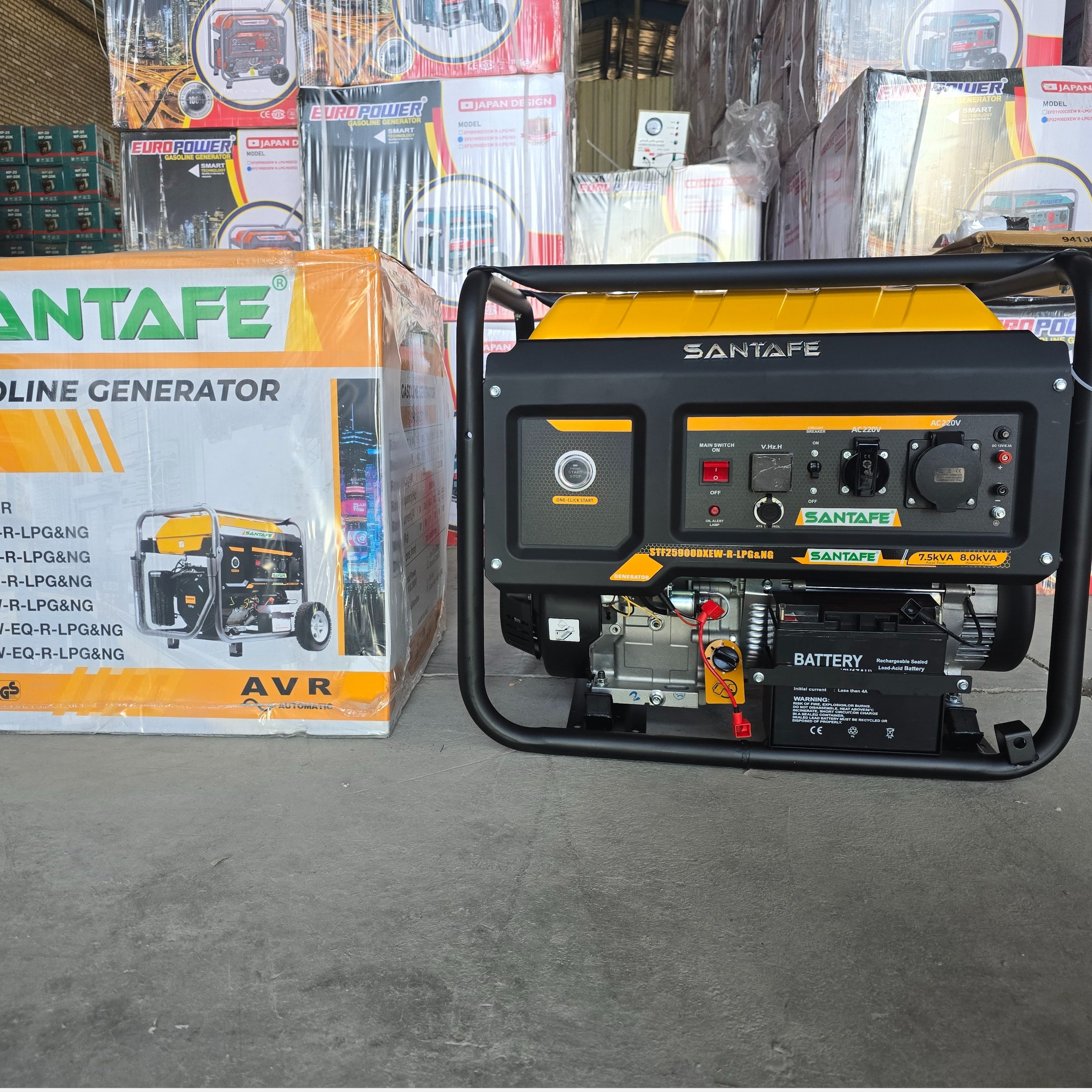 موتور برق صنعتی 9 کاوا تکفاز سانتافه مدلSTF-25900-LPG.NG
