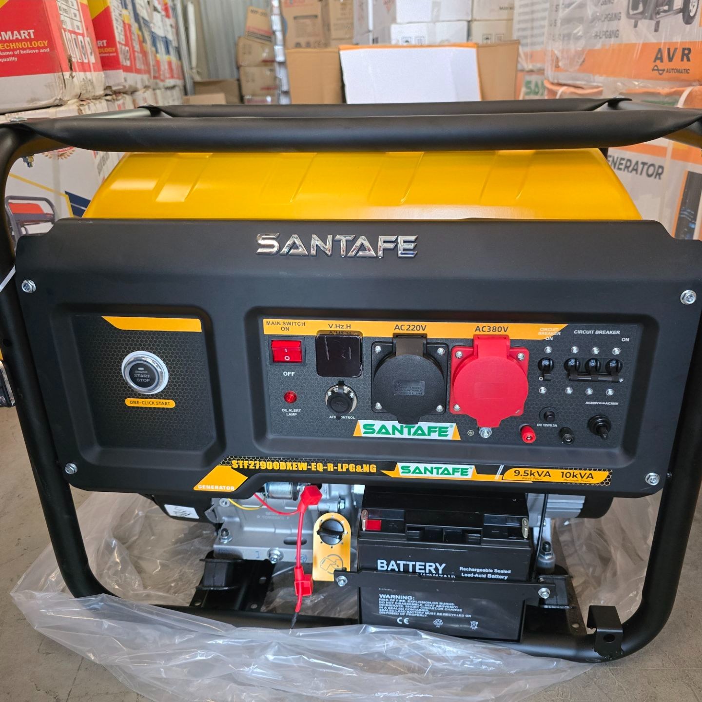 موتور برق صنعتی 9/5 کیلووات سه فاز تکفاز سانتافه مدل STF-27900-LPG.NG-EQ