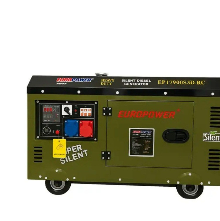 موتور برق دیزلی سه فاز سوپر سایلنت یورو پاور مدل EP17900S3D-RC(12.5KVA)