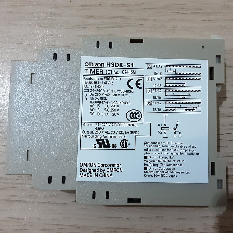 تایمر کتابی تک کنتاکت مولتی رنج امرون omron H3DK-S1