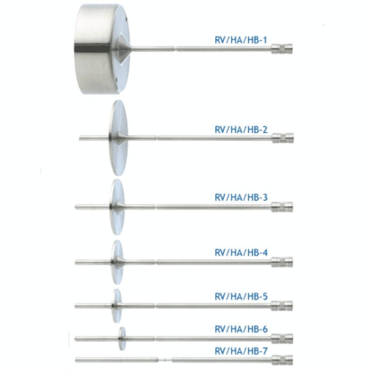 ست اسپیندل ویسکوزیته متر RV چرخشی بروکفیلد Brookfild RV Spindle