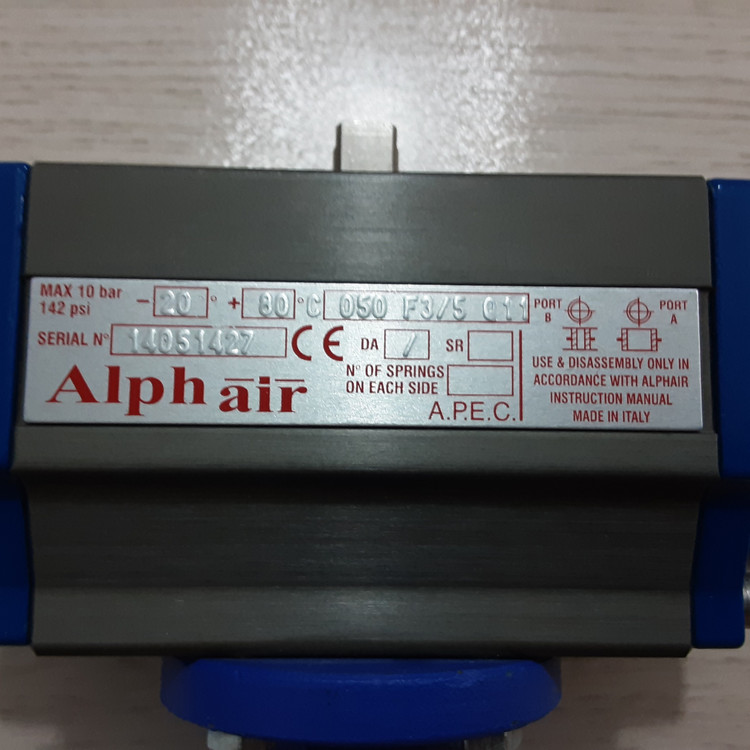 شیر پروانه ای پنوماتیکی سایز 2 اینچ مارک econ مدل 220DZA1 XR-16