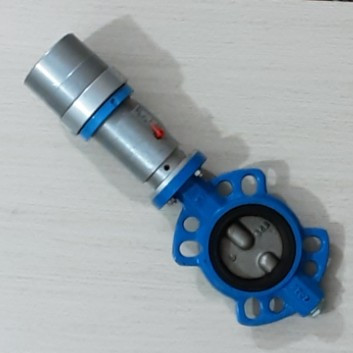 شیر پروانه ای پنوماتیکی گیربکس دار BUTTERFLY VALVE سایز 3 اینچ مارک VALVAT مدل F4-G