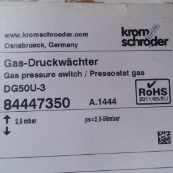 پرشر سوئیچ کروم شرودر kromschroder مدل DG50U-3 . ساخت آلمان