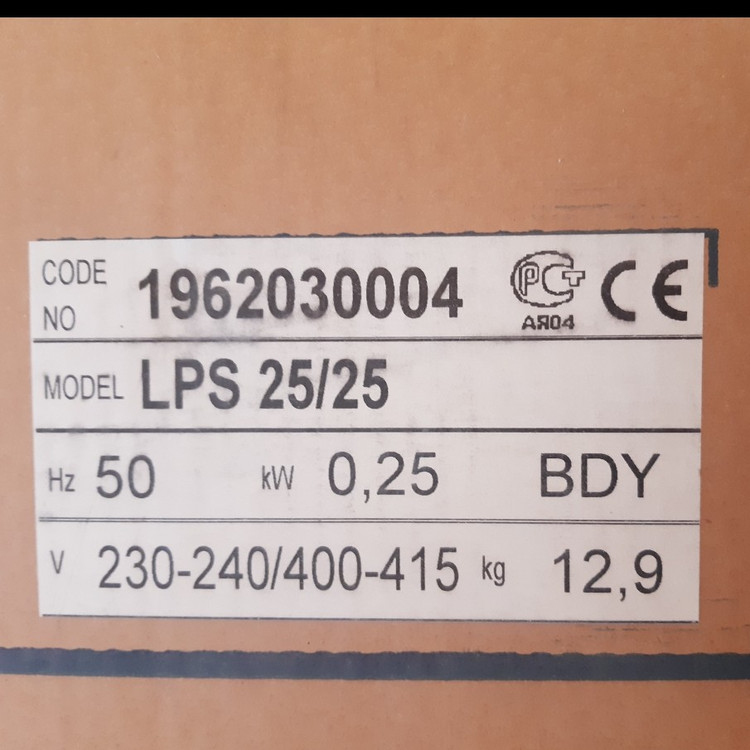 پمپ سیرکولاتور استیل ابارا EBARA LPS 25-25 T -ساخت ایتالیا