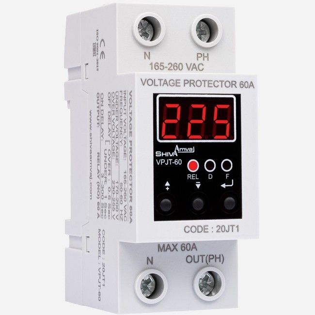 محافظ ولتاژ دیجیتال 60A امواج شیوا