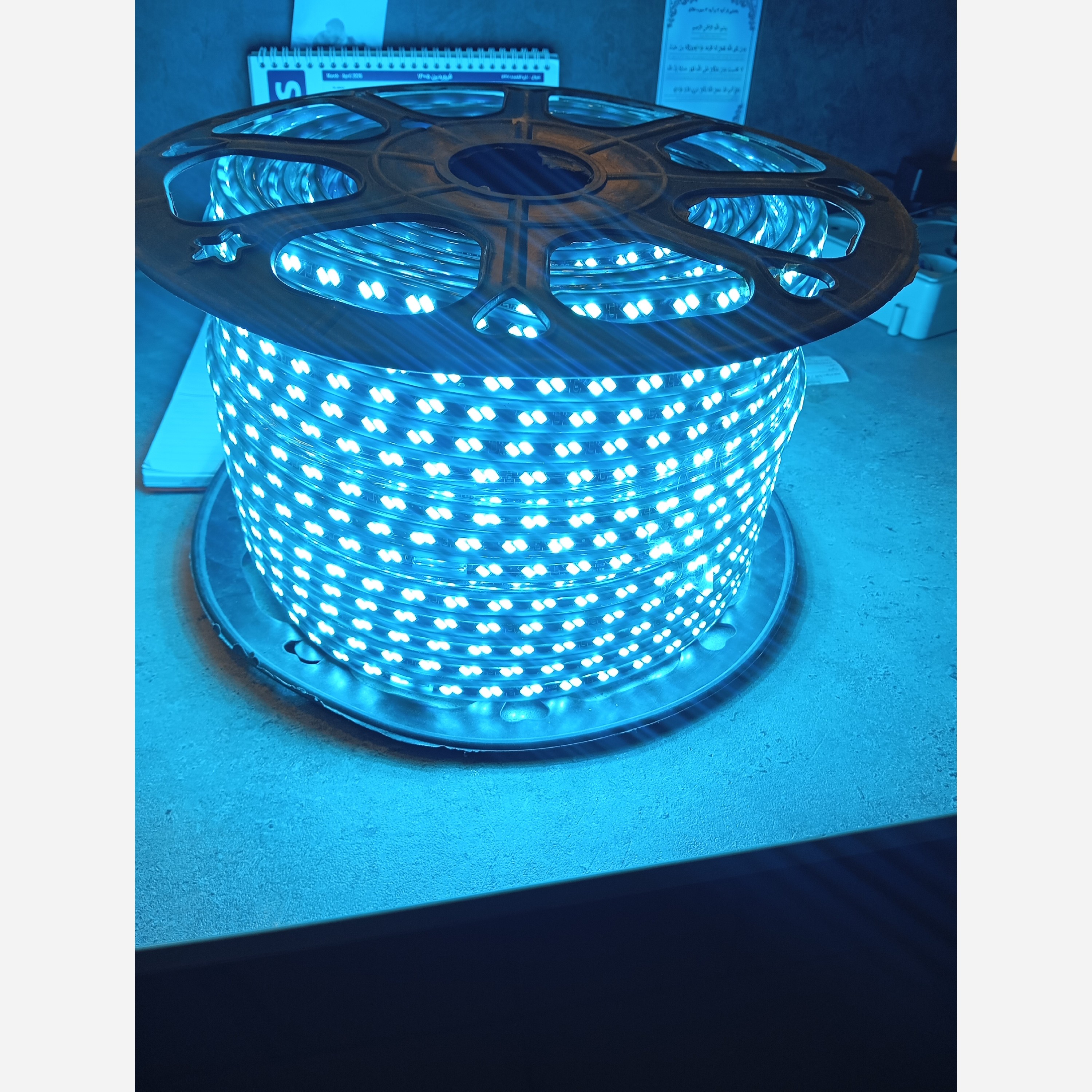 ریسه شلنگی LED آبی فیروزه ایی و بنفش