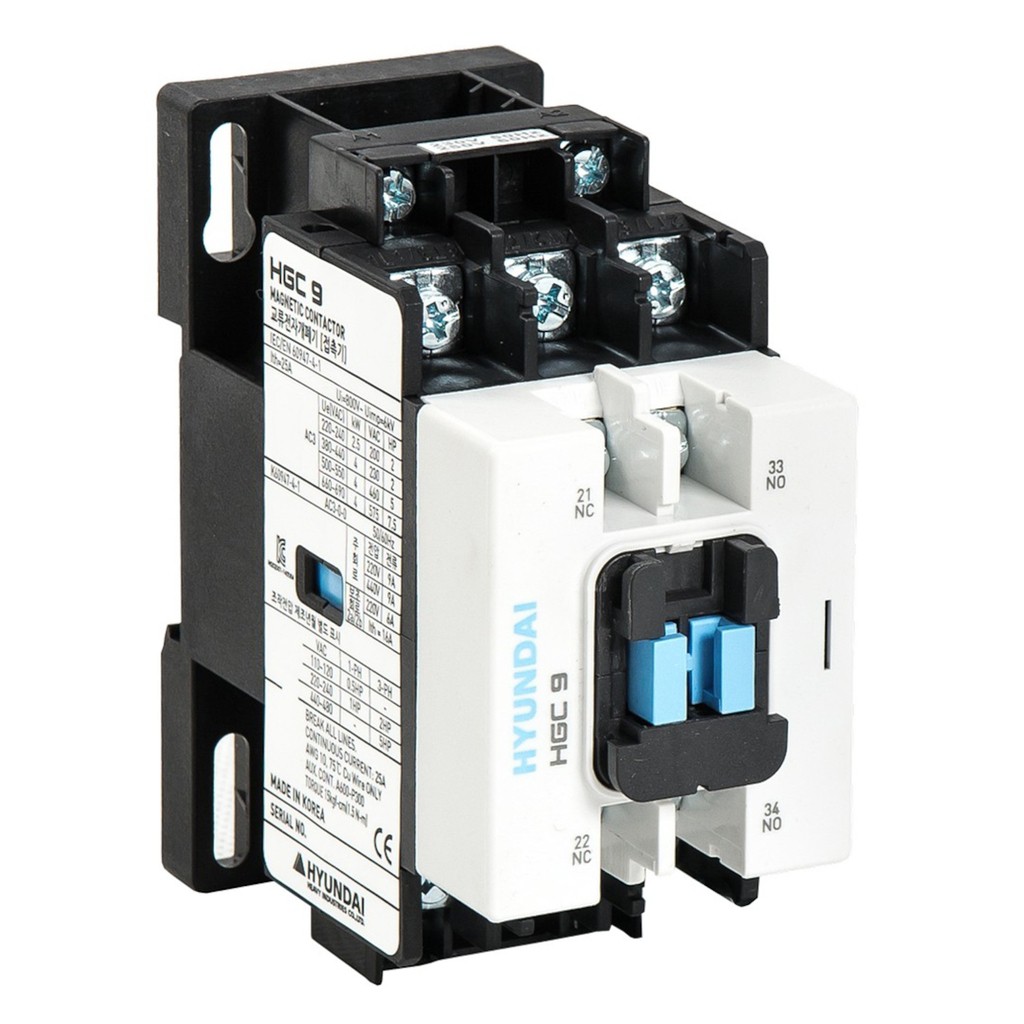 کنتاکتور 9 آمپر بوبین 220v هیوندای  HGC9B